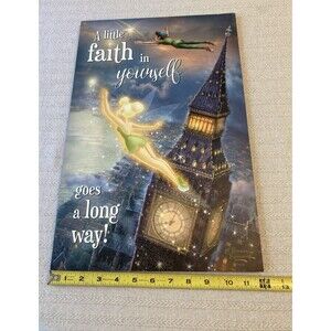 Thomas Kinkade Disney Tinker Bell & Peter Pan Fly to Neverland Wall Wood Sign